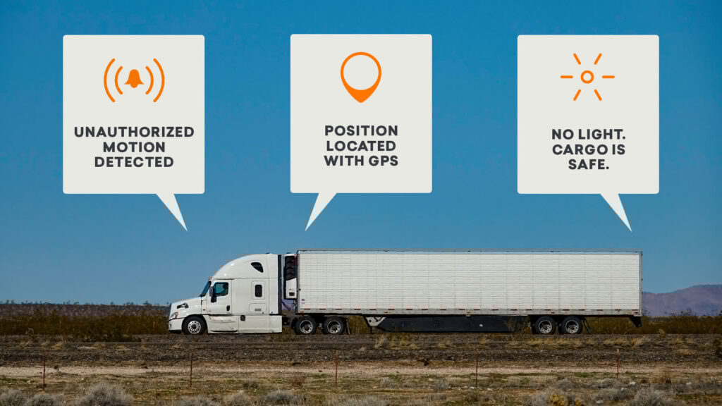 Wireless data tracker for cargo theft prevention in transport and trucking