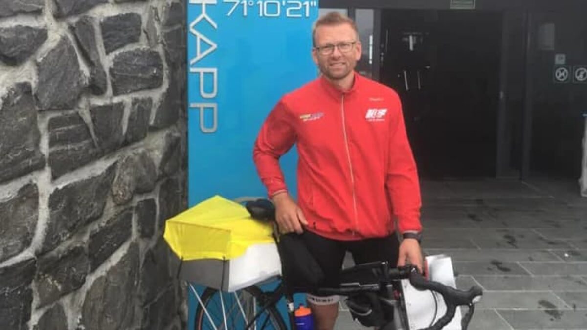 On bike from the North Cape to Denmark with a Trusted tracker